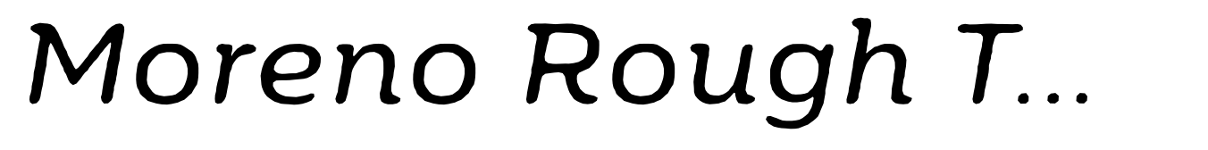 Moreno Rough Two Regular Italic